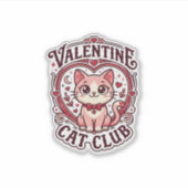 Valentijnskaart Kat Grappige Kat Liefhebber Design Sticker (Voorkant)
