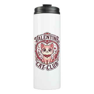 Valentijnskaart Kat Grappige Kat Liefhebber Design Thermosbeker