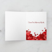 Valentijnskaart Kitten Rode Harten Kaart (Binnen)