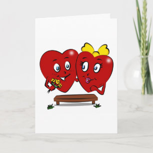 Valentijnskaart Koppel Hartjes  Feestdagen Kaart