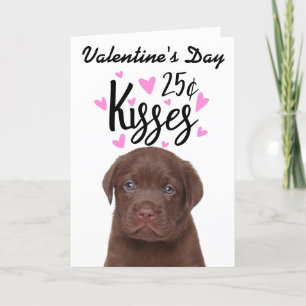Valentijnskaart kusjes ...van de hond feestdagen kaart