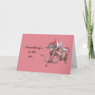 Valentijnskaart met aapgnome Cupido Feestdagen Kaart