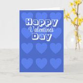 Valentijnskaart met blauwe harten van Jo Images Kaart (Gele Bloem)