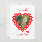 Valentijnskaart met bubbelhartcoupon kaart (Voorkant)