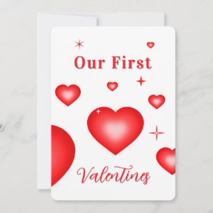 Valentijnskaart met bubbelhartjes coupon kaart