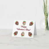 Valentijnskaart met chocolade aardbei kaart (Voorkant)
