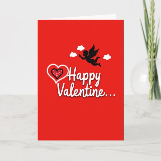 Valentijnskaart met Cupido Kaart (Voorkant)