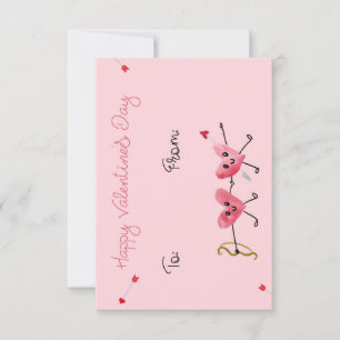 Valentijnskaart met Cupido's Pijl Hartjes Bedankkaart
