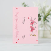 Valentijnskaart met Cupido's Pijl Hartjes Bedankkaart (Staand voorkant)