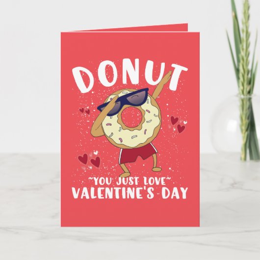 Valentijnskaart met Donut Kaart (Voorkant)
