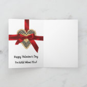 Valentijnskaart met een hart kaart (Binnen)