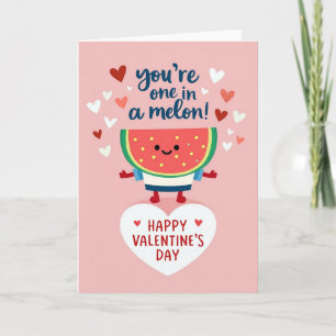 Valentijnskaart met Eén In Een Meloen Kaart