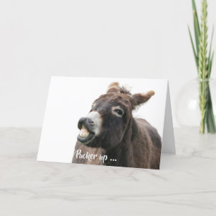 Valentijnskaart met een zoenende Ezel Feestdagen Kaart