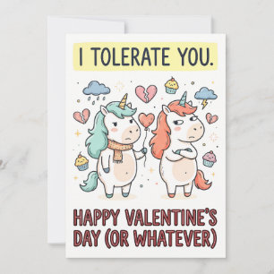 Valentijnskaart met eenhoorn citaat feestdagenkaart