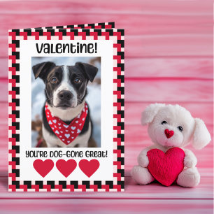 Valentijnskaart met eigen foto van de hond feestdagen kaart