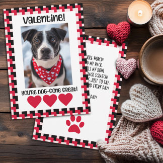 Valentijnskaart met eigen foto van de hond feestdagenkaart