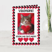 Valentijnskaart met eigen foto van de kat feestdagen kaart (Voorkant)