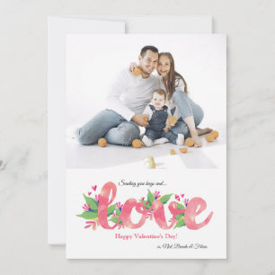 Valentijnskaart met foto 'Sending You Love' Feestdagenkaart