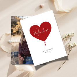 Valentijnskaart met foto van man of vriend feestdagenkaart