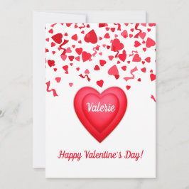 Valentijnskaart met gepersonaliseerde harten van c feestdagenkaart