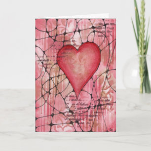 Valentijnskaart met Graffiti Hart Kaart