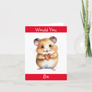 Valentijnskaart met hamster met hart feestdagen kaart