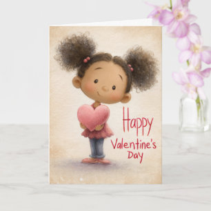 Valentijnskaart met Hartelijke Letters Kaart