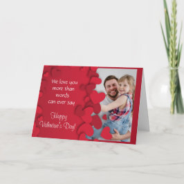Valentijnskaart met harten 1 kaart