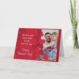 Valentijnskaart met harten 1 kaart