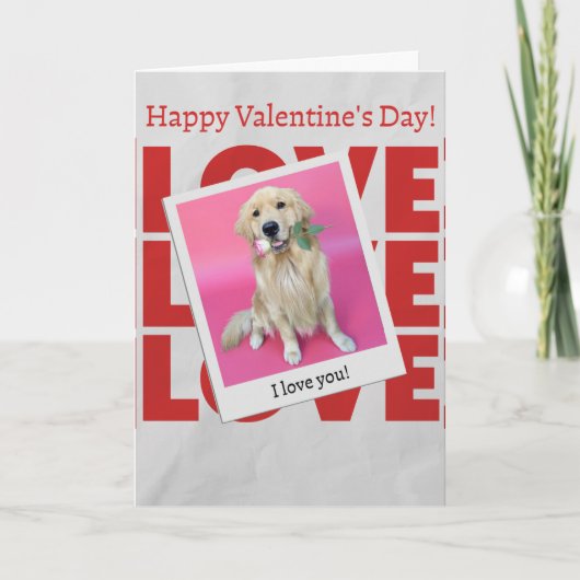 Valentijnskaart met hond kaart (Voorkant)