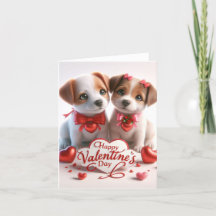 Valentijnskaart met honden