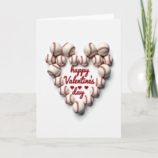 Valentijnskaart met honkballen kaart (Voorkant)