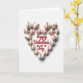 Valentijnskaart met honkballen kaart (Gele Bloem)