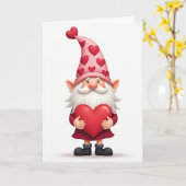 Valentijnskaart met kabouterliefde kaart (Gele Bloem)