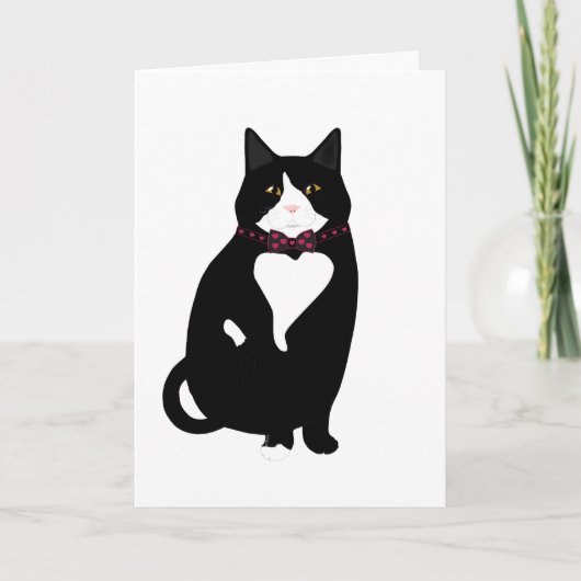 Valentijnskaart met kat kaart (Voorkant)