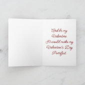 Valentijnskaart met katje en hart feestdagen kaart (Binnen)