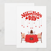 Valentijnskaart met knuffelbeer feestdagenkaart (Voorkant / Achterkant)