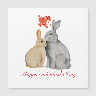 Valentijnskaart met knuffelkonijn