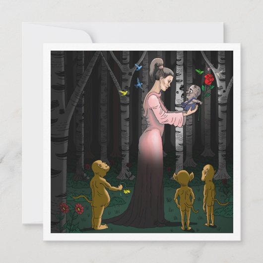 Valentijnskaart met koboldliefde kaart (Voorkant)