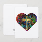 VALENTIJNSKAART MET KRUIS EN HART FEESTDAGENKAART (Voorkant / Achterkant)