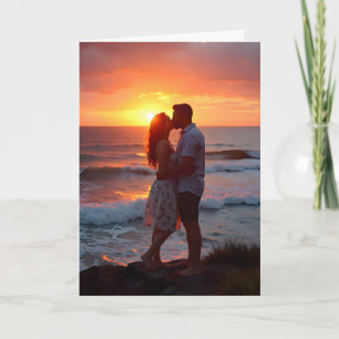 Valentijnskaart met kus feestdagen kaart