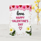 Valentijnskaart met liefde kaart (Gele Bloem)