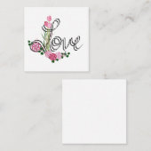 Valentijnskaart met liefde notitiekaartje (Voorkant / Achterkant)