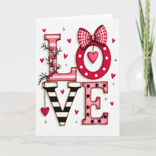 Valentijnskaart met liefdesboodschap kaart