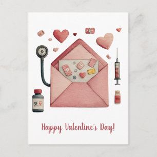 Valentijnskaart met liefdesrecept ontwerp briefkaart