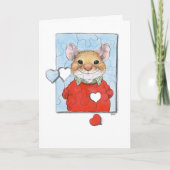 Valentijnskaart met muis-puzzel kaart (Voorkant)