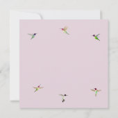 Valentijnskaart met op maat gemaakte kolibriehart kaart (Achterkant)