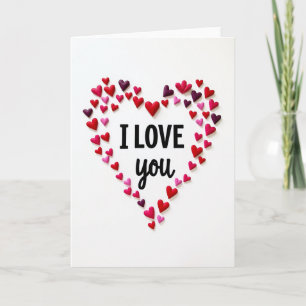 Valentijnskaart met opgemaakt hart - Ik hou van jo Kaart