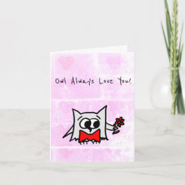Valentijnskaart met 'Owl Always Love You' Kaart