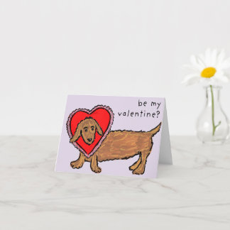 Valentijnskaart met puppy-liefde kaart